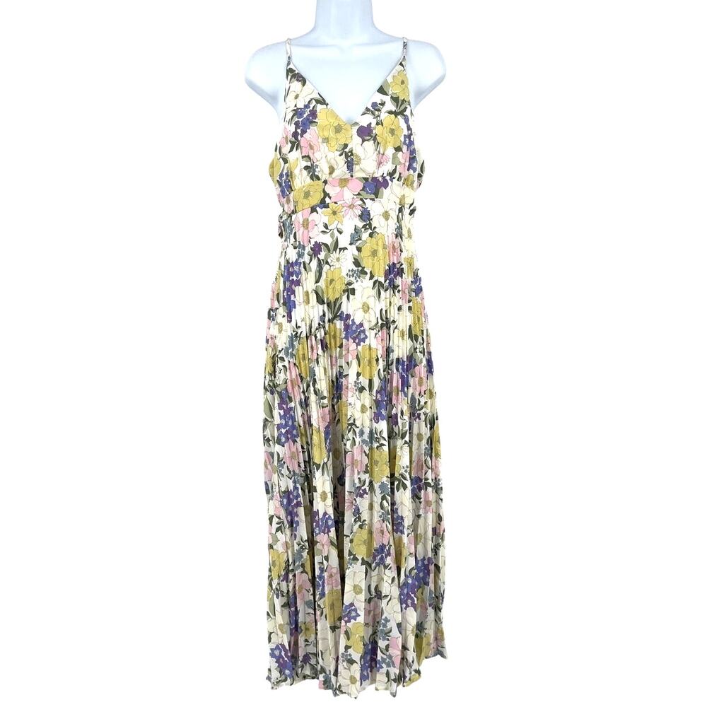 Jessica Simpson Floral Maxi SunDress Sz L Coquette Milkmaid Cottagecore Dainty - Picture 13 of 13